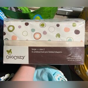 Osocozy Unbleached Size 2 Prefolds